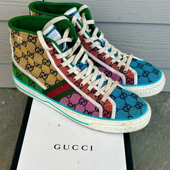Gucci Multicolor High-Top Sneakers - Picture 2 of 11